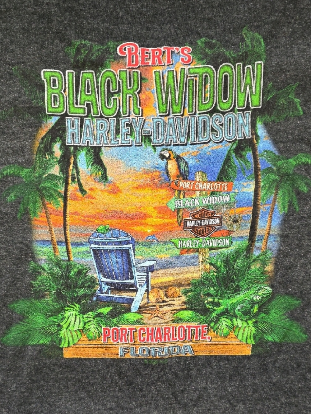 Harley-Davidson Charcoal Gray 'Freedom Machine' Short Sleeve Tee - Picture 7 of 8